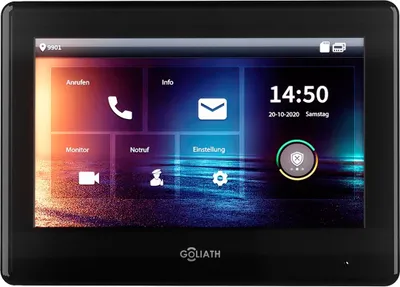 Image de GOLIATH 7" Station vidéo IP hybride noire (IP & BUS 2 fils, HD, écran tactile, APP)