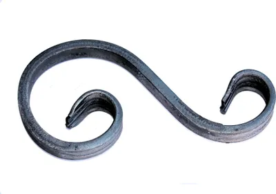 Produktbild von S Bogen geschmiedet aus 12x6mm Eisen, Zaun Schnörkel Schmiedeeisen 150x70mm