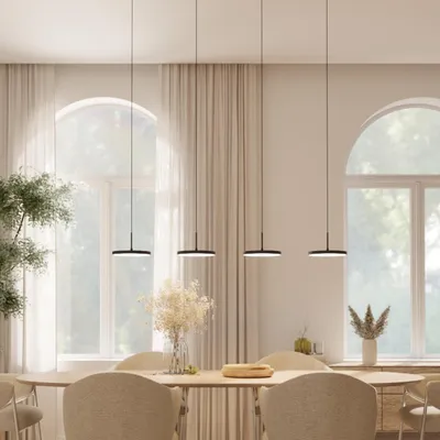 Produktbild von LUMIÈRE Design Pendelleuchte 'Evanos' 4-flammig LED dimmbar Hängelampe Schwarz