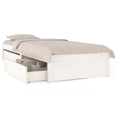 Obrázek produktu pro vidaXL Postel se zásuvkami bílá 75x190 cm