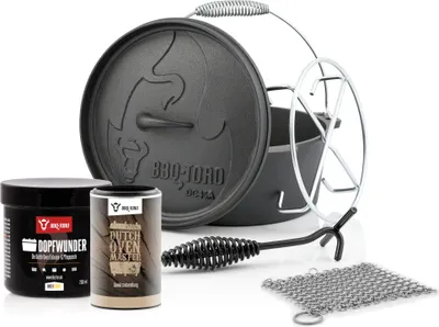 Produktbild von BBQ-Toro 6-teiliges Dutch Oven Starter Set mit Dutch Oven Master