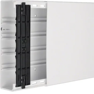 Produktbild von Hager Leitungsführungskanal mit Geräte/Trennwandeinbauoption PVC FB 60x230mm vweiß, Kabelkanal, Weiß, Polyvinylchlorid (PVC), 230 mm, 61 mm