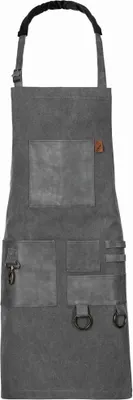Produktbild von Latzschürze Canvas vier Taschen Fb. graphit : 100% Baumwolle 16oz. : graphit