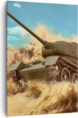 Produktbild von Bild auf Leinwand - Leinwandbild - Einteilig - Panzer Poligon Feld - 70x100cm - Wand Bild - Wanddeko - Wandbilder - Leinwanddruck - Wanddekoration - Leinwand bilder - Wandbild - PA70x100-3814