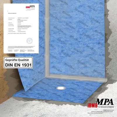 Isolbau Dichtbahn 25 m Abdichtbahn wasserdicht Entkopplungsmatte Wand Boden Dusche