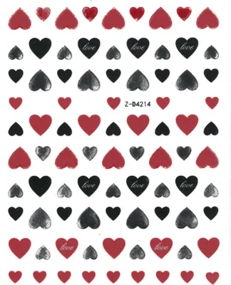 Produktbild von Nagelsticker dünn selbstklebend Nail Art Sticker dunkelrot Nr. Z-D4214