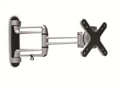 Immagine prodotto di Supporto a parete PureMounts PM-Style-23C - Piatto, completamente mobile, inclinabile, girevole per TV e monitor fino a 27 pollici / VESA 100 - fino a 15kg