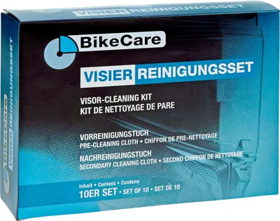 Produktbild von BikeCare Visier-Reinigungstücher 10er-Pack – Kratzfreie Sauberkeit