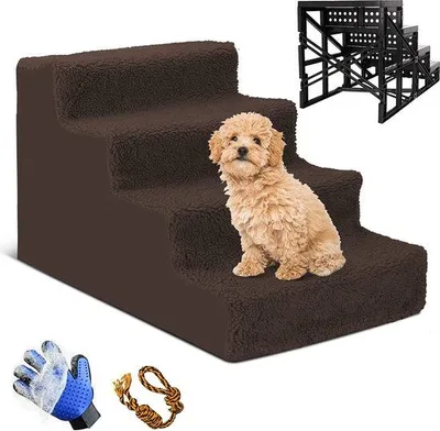 Produktbild von Famanu Hundetreppe - 4-stufige Haustiertreppe