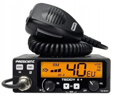 Zdjęcie produktu dla Radio CB President Teddy II+ AM/FM czarne