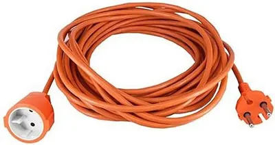 Obrázok produktu pre Predlžovací kábel H05VVF 2x1,5, 25 m, oranžový, pre vonkajšie použitie