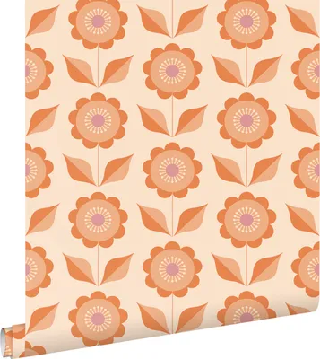 Image de ESTAhome papier peint fleurs orange 50 x 900 cm