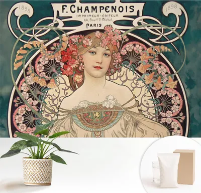 Produktbild von Fototapete  - 152x104 cm - Tapete - Wandtapete - Wandbilder  - Dekofolie - Tapete Folie - Wand - Dekoration - Wohnzimmer - Blumensymmetrie