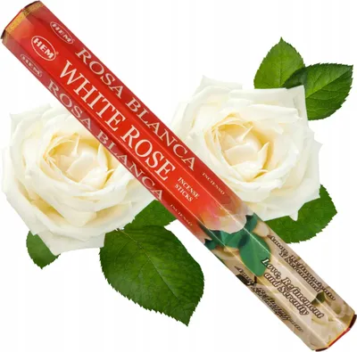 Produktbild von HEM Weiße Rose Sechseckige Räucherstäbchen