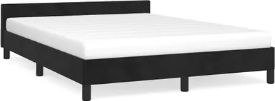 Produktbild von vidaXL Bettgestell ohne Matratze Schwarz 140x200 cm Samt