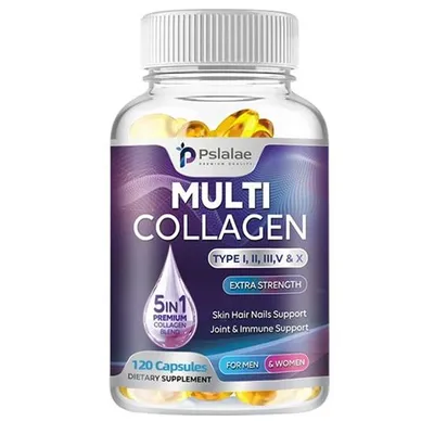 Image de Multi Collagen 1800 mg (120 gélules) Complément alimentaire, peau, cheveux, ongles, pureté de la peau, système immunitaire, anti-âge