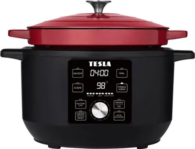 Image de TESLA Electronics MultiCook MC600 Pro, 5,6 l, 1500 W, Noir, Rouge, Fer, 60 - 210 °C, 24 h