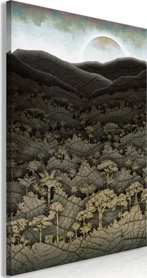 Produktbild von Vlies Leinwandbild - Jungle Structure (1 Part) Vertical 40x60 cm Landschaften c-C-0424-b-a