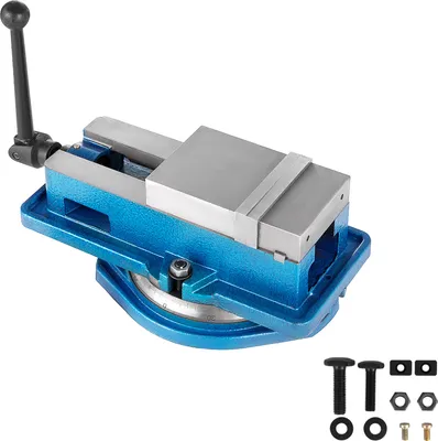 Zdjęcie produktu dla SucceBuy 4-calowe imadło precyzyjne do frezarek, podstawa obrotowa 360°, zacisk imadła Accu Lock, szerokość szczęk 100 mm, do precyzyjnej obróbki części na frezarkach i wiertarkach