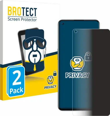 Produktbild von 2x BROTECT Sichtschutzfolie für OnePlus 9 5G Anti-Spy Privacy Sichtschutz Blickschutz Folie Blaulicht-Schutz