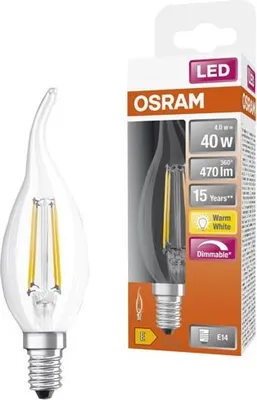 Obrázok produktu pre OSRAM 4099854443817 Stmievateľné LED žiarovky, klasický tvar mini sviečky 3,4 W 470 lm