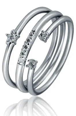 Immagine prodotto di Anello triplo discreto con zirconi SVLR1138X61BI - Circonferenza: 56 mm