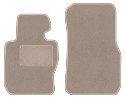 Image de Tapis avant en moquette pour BMW 3 F30 2012-2019 (Sedan xdrive) – 2 pièces, beiges, sur mesure – Wielganizator LUX