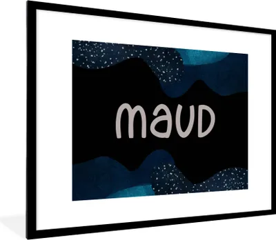Produktbild von MuchoWow® Gerahmtes Poster Maud - Pastell - Mädchen 80x60 cm - Poster mit Schwarzem Bilderrahmen Wandposter Rahmen Foto Bilder - Schlafzimmer-Dekorationen - Fotoposter