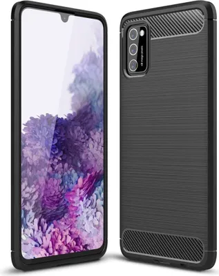 Produktbild von Schutzhülle Handyhülle für Samsung Galaxy A41 Case Cover Carbon Optik Grau