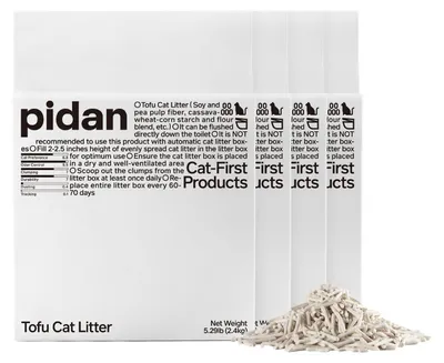 Produktbild von pidan Tofu-Katzenstreu 9,6 kg (4 Beutel)