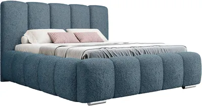 Produktbild von MIRJAN24 Polsterbett Wizko Boucle, Doppelbett mit Bettkasten, Ehebett, Leistenlattenrost aus Holz (Farbe: Abriamo 14, Größe: 180x200 cm)