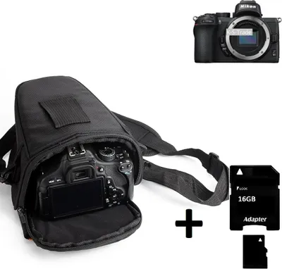 Produktbild von K-S-Trade Schultertasche kompatibel mit Nikon Z 50 Colt Kameratasche für Systemkameras DSLR DSLM SLR, Bridge etc., + 16GB Speicherkarte Schutzhülle