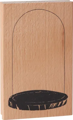 Produktbild von Rico Design Bastelstempel mit Glasglocken-Motiv, Motivgröße von ca. 6,5 x 10,5 cm