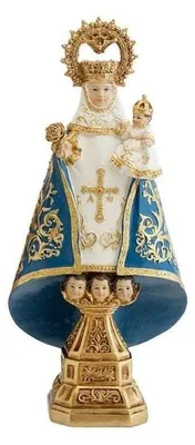 Maagd van Covadonga Figur, Harz, handbemalt, 22 cm