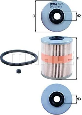 Produktbild von Mahle Kraftstofffilter für Citroen Nissan Opel Peugeot Renault Suzuki Volvo
