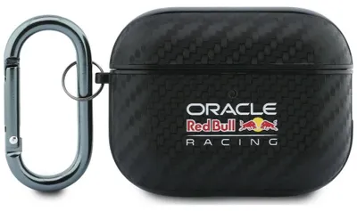 Produktbild von Schutzhülle Red Bull Logo Carbon für AirPods Pro 3, Schwarz