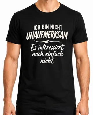 Productafbeelding van Ik ben niet onoplettend. Statement T-shirt voor heren, zwart, maat L