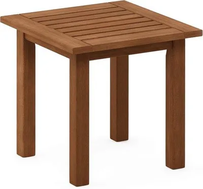 Image de Table d'extérieur en bois - 1 pièce - pierre naturelle - bois de chêne