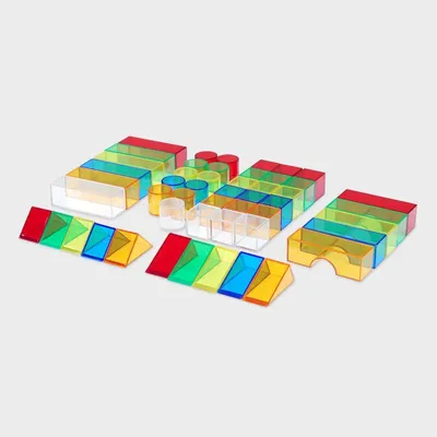 Produktbild von TickiT transparente Bausteine - buntes Spielzeug - 50 Stück