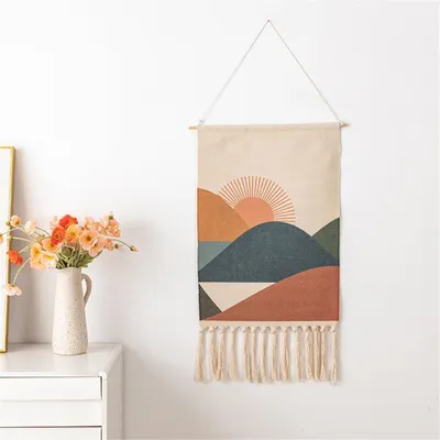 Productafbeelding van Wanddecoratie van macramé, met creatieve patronen, 50x85 cm, voor aan de muur