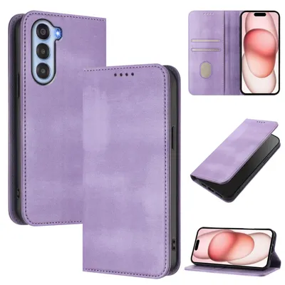Obrázek produktu pro Pouzdro pro ZTE Nubia S, vintage kožené pouzdro s RFID ochranou, přihrádkami na karty, stojánkem Fialový