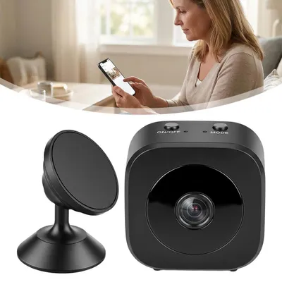 Produktbild von Kamera Überwachung Innen,WLAN Kamera Haustierkamera Baby Kamera,Ohne Bohren