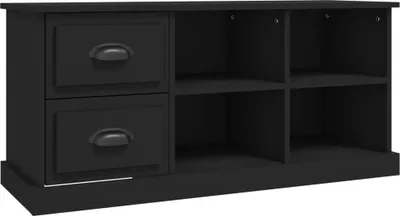 Produktbild von Eleganten-Stil TV-Schrank ,Modernes Design,Fernsehschrank, Wohnzimmer, Schwarz 102x35,5x47,5 cm Holzwerkstoff - TV-Schränke - Möbel26