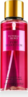 A product shot of a Victoria's Secret Pure Seduction body mist.