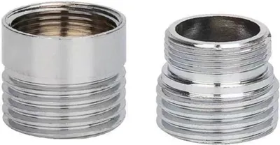 Immagine prodotto di Regolatore di flusso, 2 pezzi. Adattatore per rubinetto in metallo, da 18 mm a 22 mm, per il risparmio idrico