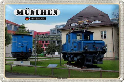 Produktbild von Blechschild Städte München Deutsches Verkerhsmuseum 18x12cm