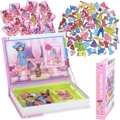 Immagine prodotto di Libro magnetico con bambole da vestire per bambini dai 3 anni in su