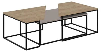 Image de CALICOSY - Set 3 tables basses avec pieds en métal - TITAN