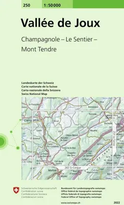 Produktbild von Swisstopo 1 : 50 000 Vallée de Joux