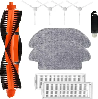 Produktbild von 10 Stš¹cke Ersatzteile fš¹r Xiaomi Mi Robot Vacuum XMSTJQR2S/Mop 2S/STYJ02YM, Xiaomi Saugroboter Ersatzteile Set Enth?lt, 4 Filter, 1 Hauptbš¹rsten, 4 Seitenbš¹rste, 2 Wischtš¹cher und 1 Reinigungsbš¹rste